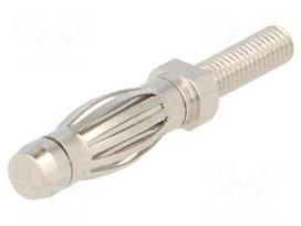 Plug | 4mm banana | 32A | 60VDC | 27.5mm | Plating: nickel plated