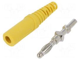 Plug | 4mm banana | 32A | 70VDC | yellow | non-insulated