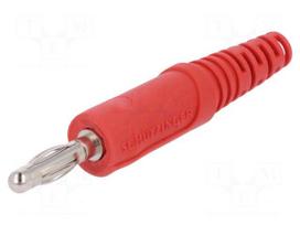 Plug | 4mm banana | 32A | 70VDC | red | non-insulated | Overall len: 42mm