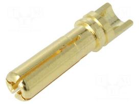 Plug | 4mm banana | 36A | non-insulated | Contacts: brass gold plated