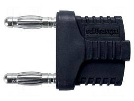 Stackable safety shunt | banana 4mm socket,banana 4mm plug x2
