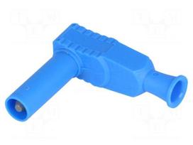 Plug | 4mm banana | 20A | 1kVAC | blue | insulated | 2.5mm2