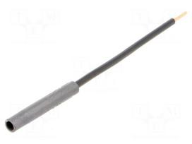 Socket | 4mm banana | 32A | 1kVDC | black | nickel plated | 130mm | 18mΩ