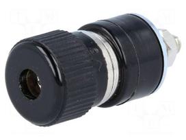 Socket | 4mm banana | 30A | 60VDC | black | nickel plated | -10÷80°C