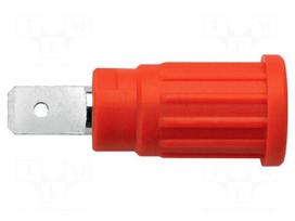 Socket | 4mm banana | 24A | 1kV | red | push-in | 34mm | -25÷80°C | 5mΩ