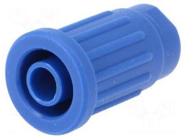 Socket | 4mm banana | 24A | 1kV | blue | push-in,on panel | 28.1mm | 5mΩ