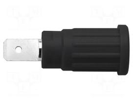 Socket | 4mm banana | 24A | 1kV | black | push-in | 34mm | -25÷80°C | 5mΩ
