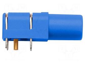 Socket | 4mm banana | 24A | 1kV | blue | gold-plated | PCB | -25÷80°C | 10mΩ