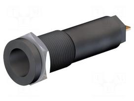 Socket | 4mm banana | 10A | 1kV | Cutout: Ø12.2mm | black | gold-plated