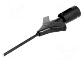 Clip-on probe | pincers type | 2A | 60VDC | black | Grip capac: max.2mm