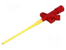 Clip-on probe | pincers type | 6A | red | Grip capac: max.3.5mm | 4mm