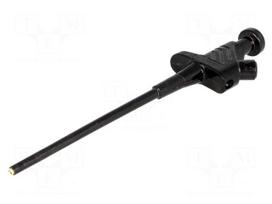 Clip-on probe | pincers type | 60VDC | black | 4mm | Overall len: 158mm