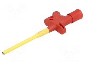 Clip-on probe | hook type | 6A | 1kVDC | red | Grip capac: max.2mm | 4mm