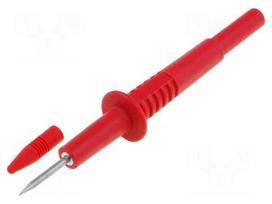 Test probe | 10A | red | Tip diameter: 2mm | Socket size: 4mm