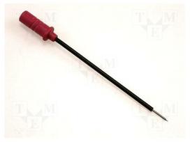 Test probe | 60V | red | Tip diameter: 0.75mm | Socket size: 0.64mm