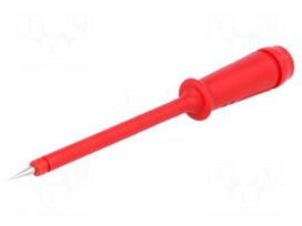 Test probe | red | Tip diameter: 2mm | Socket size: 4mm | 60VDC | 50mΩ