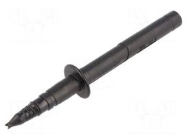 Test probe | 32A | black | Socket size: 4mm | Plating: nickel plated