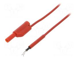 Test lead | 19A | 4mm banana plug-probe tip | Len: 1m | red