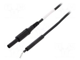 Test lead | 19A | 4mm banana plug-probe tip | Len: 1m | black