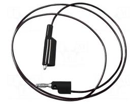 Test lead | 5A | 4mm straight banana plug-crocodile clip | black
