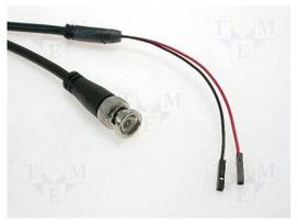 Test lead | 60VDC | 2x 0.64mm socket-BNC plug | Len: 1.2m | Z: 50Ω