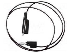 Test lead | 5A | 4mm straight banana plug-crocodile clip | black