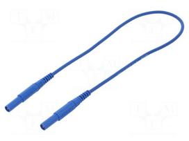 Test lead | 16A | 4mm banana plug-4mm banana plug | Len: 0.5m | blue