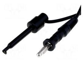 Test lead | 60VDC | 10A | 4mm straight banana plug-hook clip-on