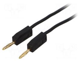 Test lead | 2mm banana plug-2mm banana plug | Len: 0.5m | black
