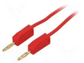 Test lead | 2mm banana plug-2mm banana plug | Len: 0.5m | red