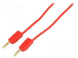 Test lead | 2mm banana plug-2mm banana plug | Len: 1m | red