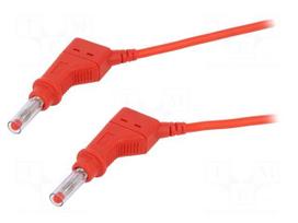 Connection cable | 32A | 4mm banana plug-4mm banana plug | Len: 1m