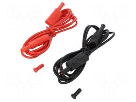 Set of test leads | Inom: 15A | Len: 2m | with 4mm axial socket