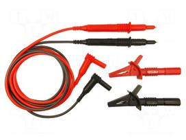 Test acces: test lead | 4mm angled banana plug-test probe | 10A