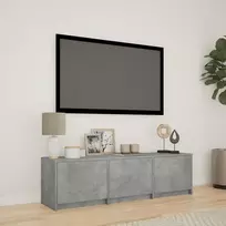 TV staliukas TV spintelė su LED su LED Betono Pilka 140 x 34 x 40 cm