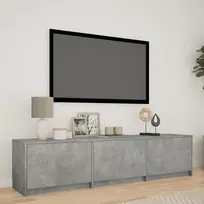 TV staliukas TV spintelė su LED su LED Betono Pilka 165 x 34 x 40 cm
