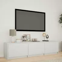 TV staliukas TV spintelė su LED Baltas 165 x 34 x 40 cm Dirbtinė mediena