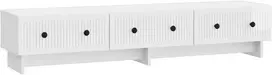 TV staliukas Televizoriaus spintelė Itin blizgi balta 147 x 34,5 x 30 cm