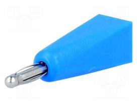 Plug | 2mm banana | 5A | blue | Mounting: on cable