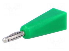 Plug | 2mm banana | 5A | green | Mounting: on cable