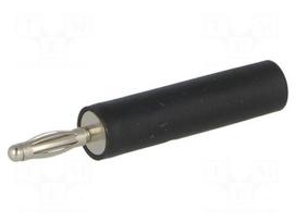 Adapter | 2mm banana | 10A | 60VDC | black | Plating: nickel plated