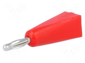 Plug | 2mm banana | 5A | red | Mounting: on cable