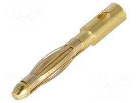 Plug | 2mm banana | 15A | Contacts: brass gold plated | 18AWG | 1.5mΩ