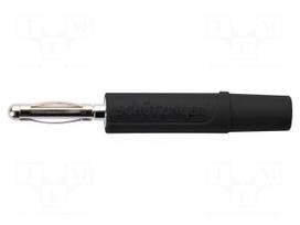 Plug | 2mm banana | 10A | 70VDC | black | Plating: nickel plated | Ø: 2mm