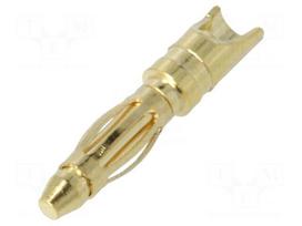 Plug | 2mm banana | 15A | Contacts: brass gold plated | 18AWG | 0.8mΩ