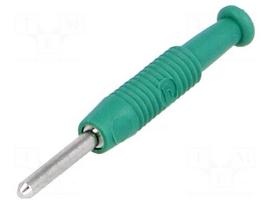 Plug | 2mm banana | 6A | 60VDC | green | Plating: nickel plated | Ø: 2.1mm