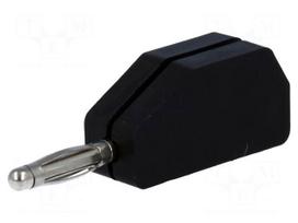 Plug | 2mm banana | 10A | 33VAC | 70VDC | black | Connection: soldering