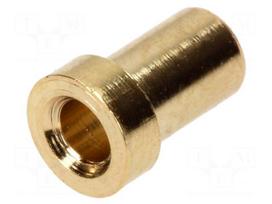 Socket | 2mm banana | 6mm | non-insulated | Plating: gold-plated