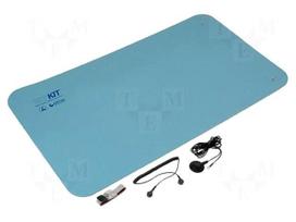 Protective bench kit | ESD | 600x1200mm | Thk: 2mm | blue | 1MΩ/km