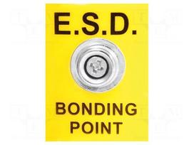 Earthing plug | ESD | 35x25mm | Features: one 10mm male press stud